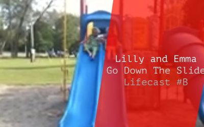 Lillian & Emma Go Down The Slide